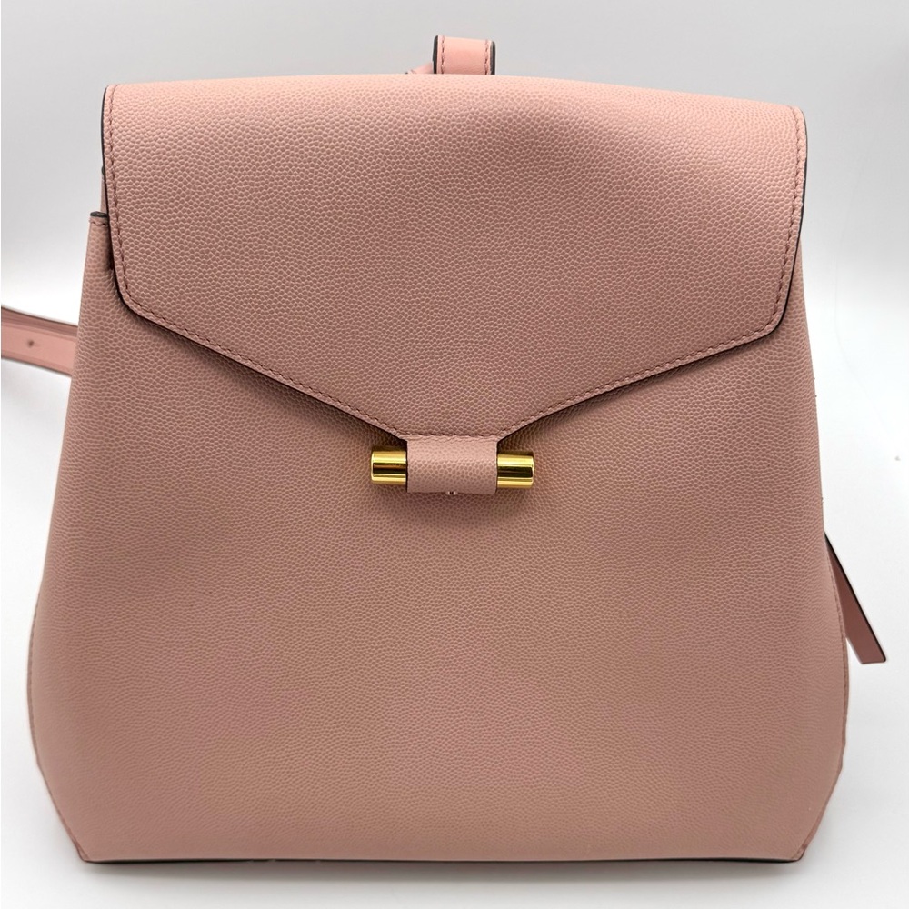 NWOT Stuart Weitzman Small Brielle Backpack in Buff Pink Leather